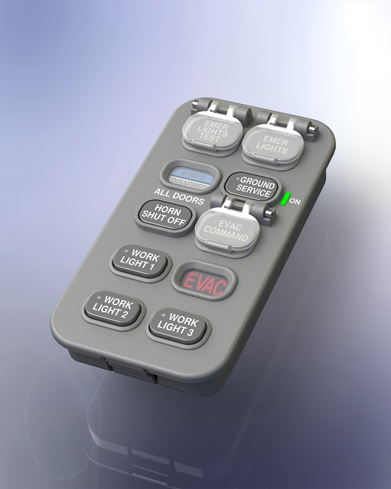 aerospace flight service panel flight attendant service panel